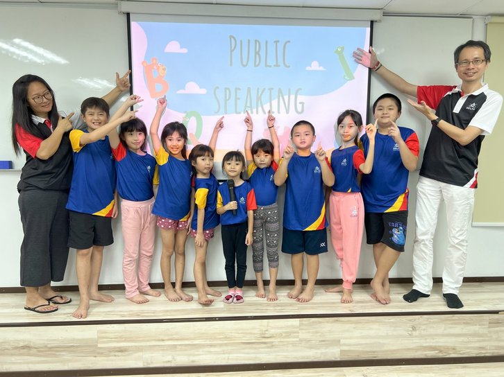 Students practising speaking